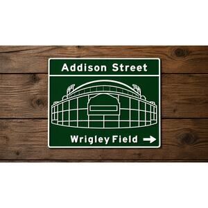 Wrigley Field Street Sign Chicago Illinois Baseball Stadium Cubs Addison Street